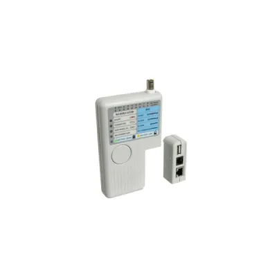 WP Rack & Cabling Testeador de Cables RJ11/BNC 12/45 y USB Color Gris Claro