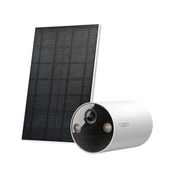 Tp-Link Tc82 Kit Camara De Seguridad Ip Wifi  2K 3Mp + Panel Solar Tapo A201 - Para Interior Y Exterior - Vision Nocturna - Deteccion Mediante Ia - Zona De Actividad Personalizable - Resistente Al Agua Y Al Polvo Ip65