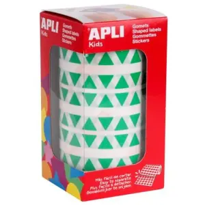 Apli Gomets Triangulares 10,5mm Verde - Rollo 6136 Unidades