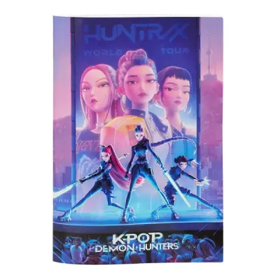 Safta Libreta Grapada K-Pop Demon Hunters A4 Cuadricula 5x5mm Cantos Redondeados 20.5x29.7cm