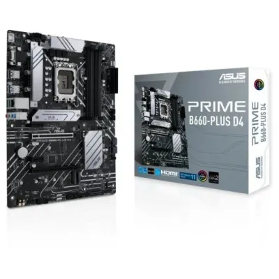 Asus Prime B660-PLUS D4 Placa Base ATX Intel 1700, 4x DDR4, HDMI, M.2, PCIe 4.0, USB 3.2