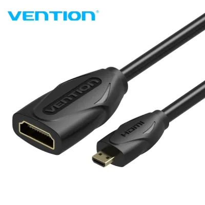 Vention Micro HDMI Cable 34AWG - Cobre Libre de Oxígeno - Negro