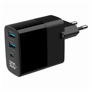 Gembird Cargador Universal Negro TA-UC-PDQC30LCD-BK-02 Carga Rápida AC