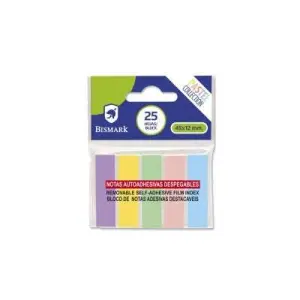 Bismark Pack de 125 Índices Adhesivos 45mm x 12mm - Colores Pastel Surtidos