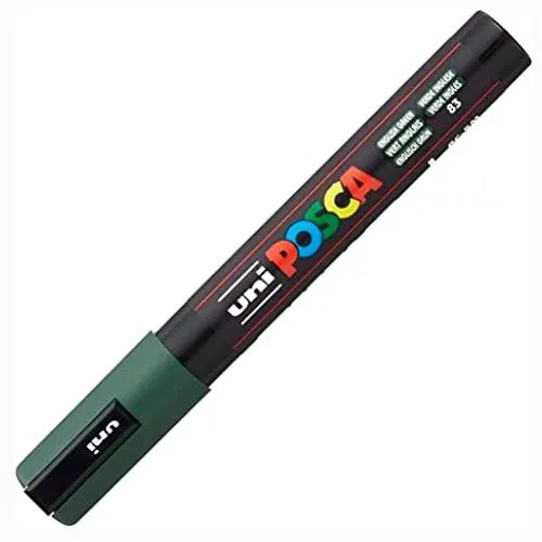 Posca Marcador  Pc-5M No Permanente Punta Forma De Bala 1,8 - 2,5 Mm Verde Ingles