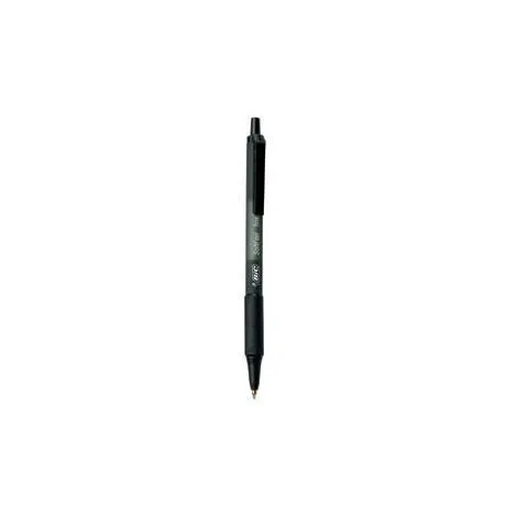 Bic Bolígrafo Retráctil Soft Feel Punta Media 1mm Cuerpo Translucido Negro
