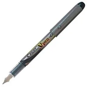 Pilot Pluma Estilográfica V-Pen Silver Desechable Tinta Líquida Punta Acero 0.5mm Negro
