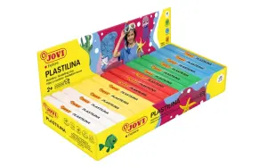 Jovi Expositor 15 Pastillas Plastilina 150gr Colores Básicos 100% Vegetal Surtido