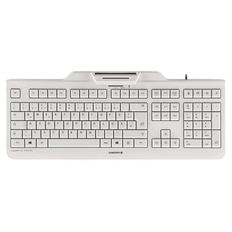Cherry Teclado+Lector Chip Integrado (Dnie) Blanco