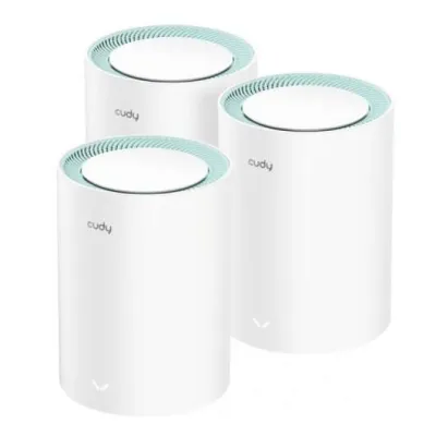Cudy M1300 Pack de 3 Sistemas WiFi Mesh AC1200 Dual Band, 867Mbps 5GHz, 300Mbps 2.4GHz