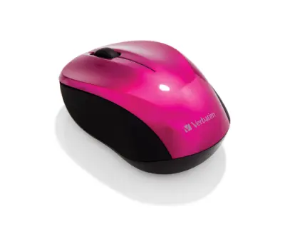 Verbatim Ratón Inalámbrico Go Nano 1600 PPP Compacto Ambidiestro Fucsia
