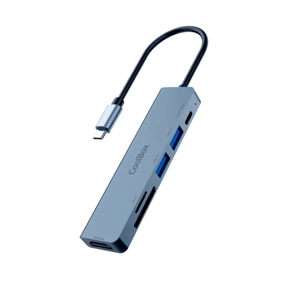 Coolbox Docking USB-C Minidock C61 - HDMI 4K, USB-C PD 100W