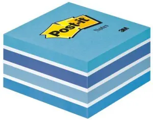 POST-IT CUBO DE NOTAS MULTICOLOR 5X90 HOJAS 76X76 TONOS AZUL PASTEL