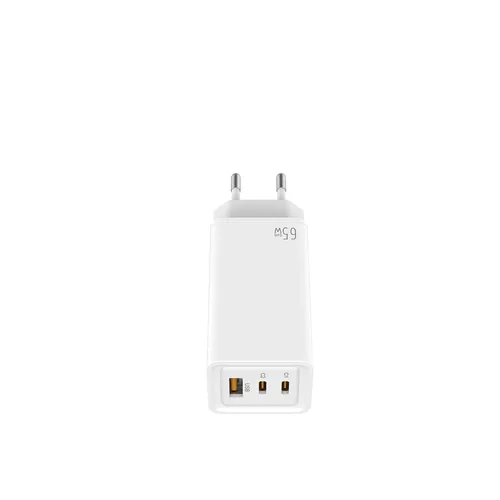 Leotec Cargador 65W Gan 2 Usb-C Pd + 1 Usb-A Blanco