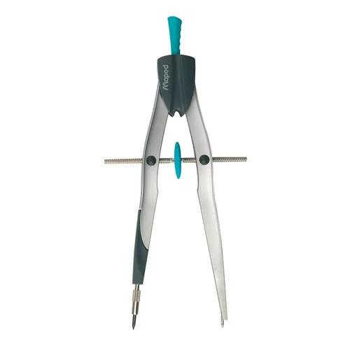 Maped Compás Precision System con Bigotera Gigante, Adaptador y Estuche de Minas