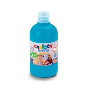 Carioca Botella de Témpera 250ml Color Azul Cyan Superlavable Alta Opacidad