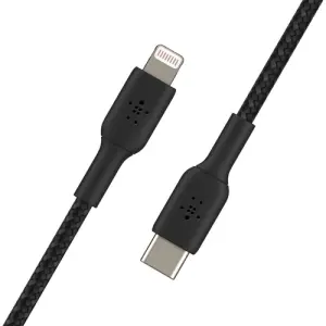 Belkin Cable USB-C a Lightning 1m Trenzado Boost Charge Negro