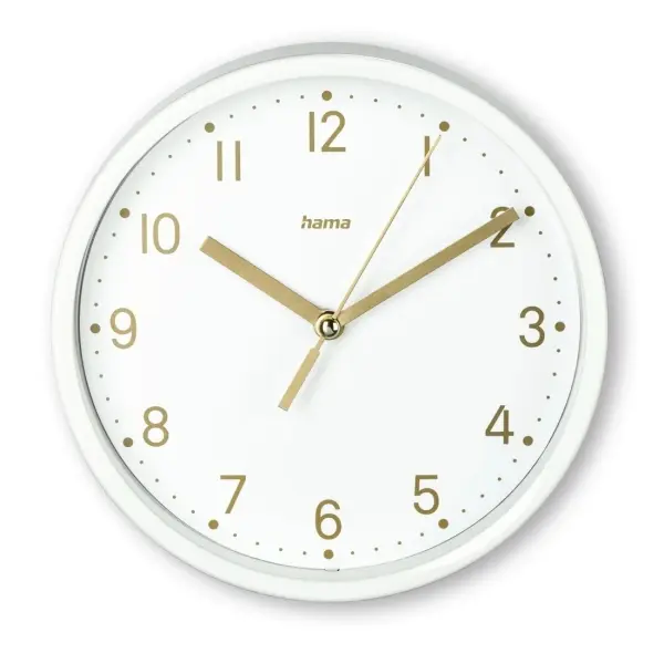 Hama Reloj de Sobremesa Analógico Silencioso 16x4.5cm Color Blanco 1 Pila AA