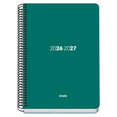 Dohe Agenda Escolar 26/27 A5 Semana Vista Papel Offset 70g Cubierta Cartón Verde