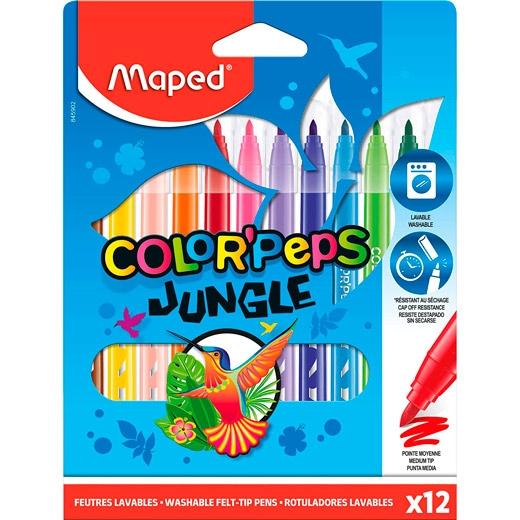 Maped Rotuladores Color´peps Jungle 2.0 Estuche De 12 C/Surtidos