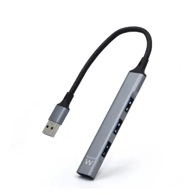 Ewent Hub USB 3.2 con 1 Puerto USB-A y 3 Puertos USB 2.0
