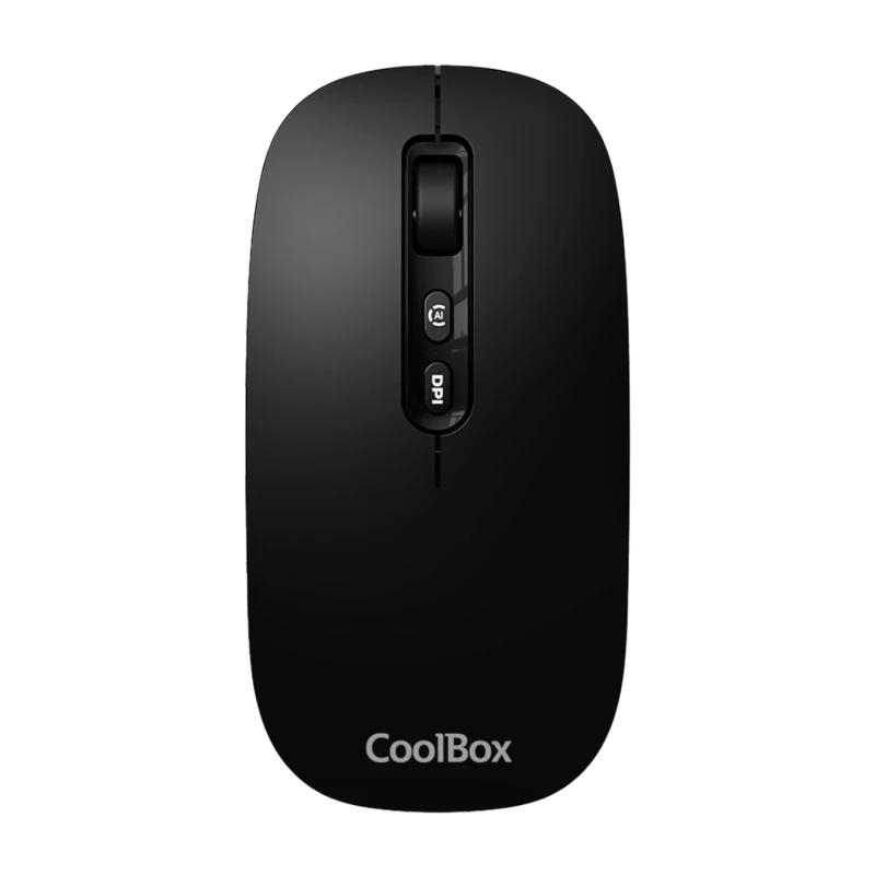 Coolbox Ratón W02-Ia Inalámbrico Rf+Bt Negro