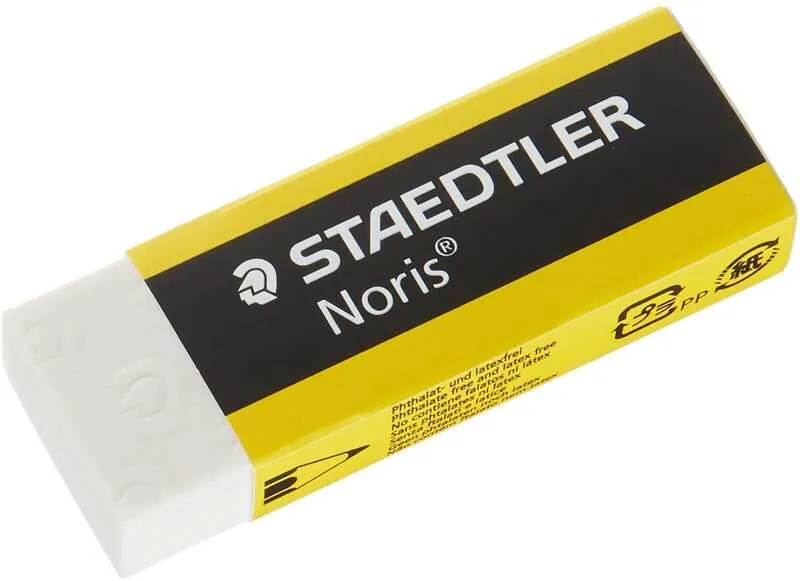 Staedtler Noris 526 N20 Goma De Borrar - Alta Calidad - Minimos Residuos - Color Blanco