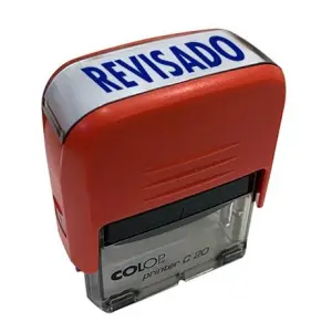 Colop Sello Printer C20 Formula Revisado Almohadilla E/20 14x38mm Azul