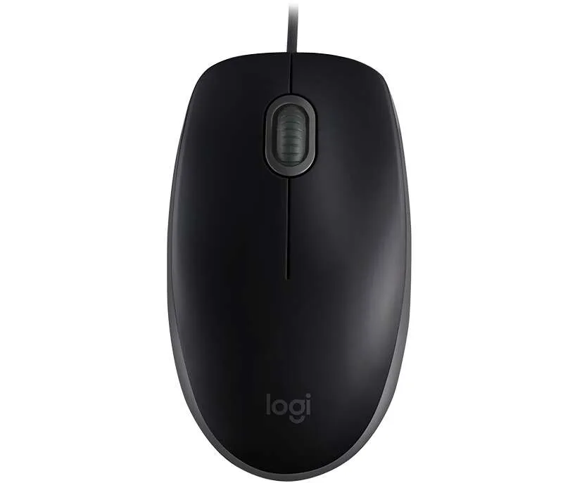 Logitech B110 Silent Raton Usb 1000Dpi - 3 Botones - Silencioso - Uso Ambidiestro - Cable De 1.80M - Color Negro