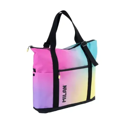 Milan Bolso Shopper Sunset 18.5L - Gran Capacidad - Cierre de Cremallera - 52x36x3cm