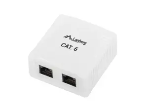 Lanberg OU6-0002-W Caja De Tomacorriente RJ-45 Blanca