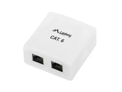 Lanberg OU6-0002-W Caja De Tomacorriente RJ-45 Blanca