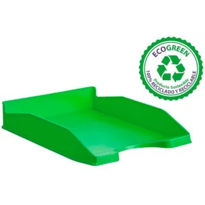 Archivo 2000 Bandeja Apilable 3 Posiciones Fondo Liso DIN A4 345x255x60 mm Verde