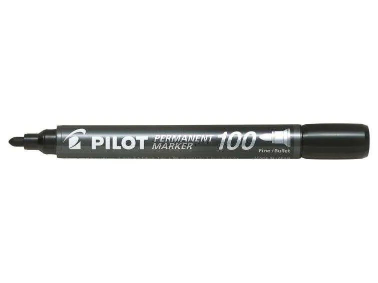 Pilot Rotulador Permanente 100 - Punta Fina De Bala 4,5Mm - Trazo 1Mm - Color Negro