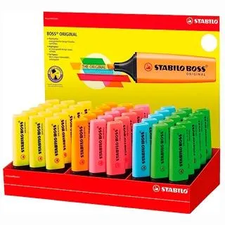 Stabilo Marcador Fluorescente Boss Original 6 C/Surtidos Expositor 45 Ud