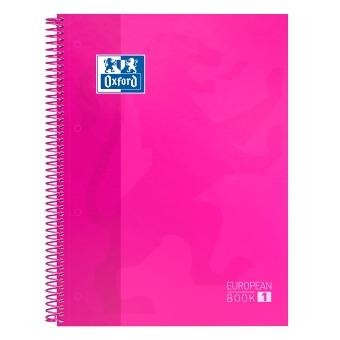 Oxford Cuaderno Classic Europeanbook 1 Write&Erase 80H A4+ 5X5Mm Microperforado T/Extradura Fucsia