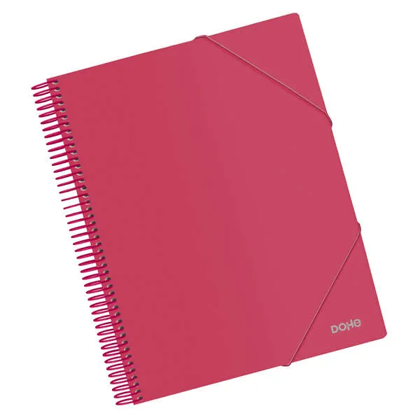 Dohe Carpeta A4 con 20 Fundas Transparentes y Tapa de Polipropileno Opaco