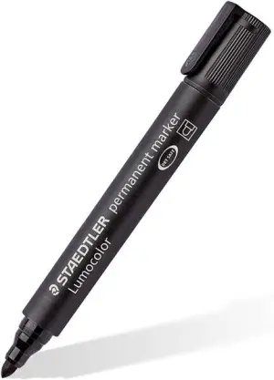 Staedtler Lumocolor 352 Rotulador Permanente Negro Punta Redonda 2mm Secado Rápido