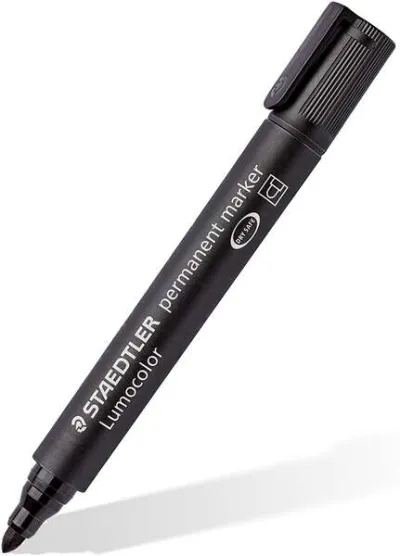 Staedtler Lumocolor 352 Rotulador Permanente Negro Punta Redonda 2mm Secado Rápido