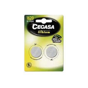 Cegasa CR1620 Pilas de Litio 3V Pack de 2