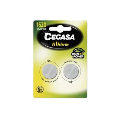 Cegasa CR1620 Pilas de Litio 3V Pack de 2