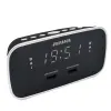 Aiwa Radio Despertador CRU-19 Negro con 2 Puertos USB de Carga 5V 2.4A