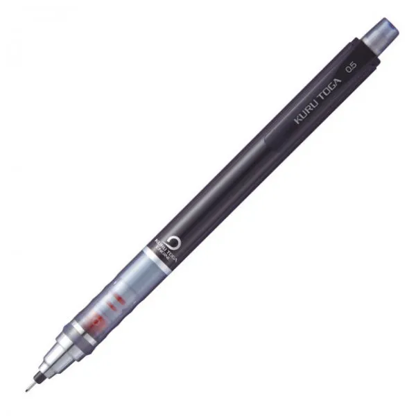 Uni-ball Kuru Toga M5-450T Portaminas 0.5mm con Sistema de Mina Giratoria y Goma de Borrar Negra
