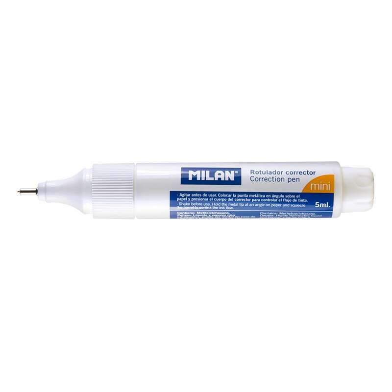 Milan Boligrafo Corrector Mini - Punta Metalica - Capacidad 5Ml