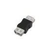 Aisens Adaptador USB 2.0 Tipo A Hembra a Hembra - Conexión de Cables - Negro