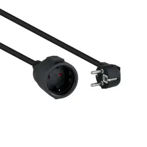Nanocable Cable de Alimentación Alargador CEE7 Acodado Macho a CEE7 Hembra 10m