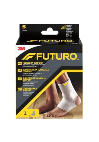 Futuro Tobillera Transpirable Elástica Talla S (25.4 - 31.8cm) Color Gris