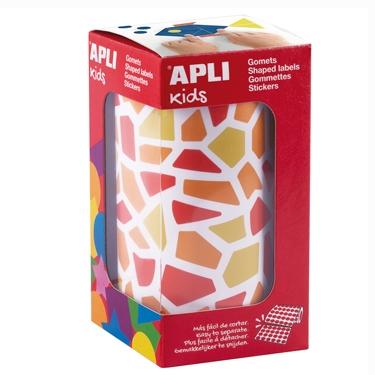 Apli Gomets Mosaicos Removibles 2460U 30 Hojas Tonos Rojos Surtidos