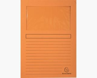 Exacompta Subcarpeta A4 Forever Con Ventana Naranja 120Gr -100U-