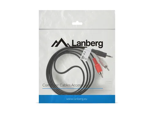 Lanberg Ca-Mjrc-10Cc-0015-Bk Cable De Audio 1,5 M 3,5Mm 2 X Rca Negro